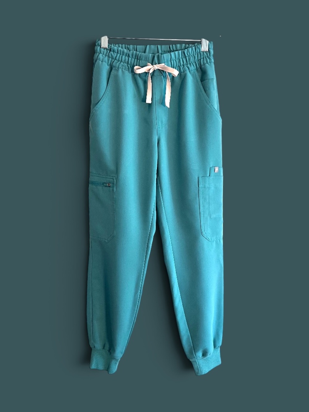Yola Cactus (#4095) / Marine Ruched Waist Scrub Bottoms Size XXSP
